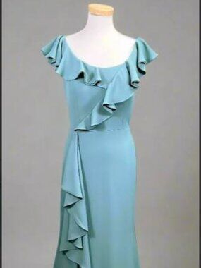 MGNY Women's light teal gown, SZ 6.